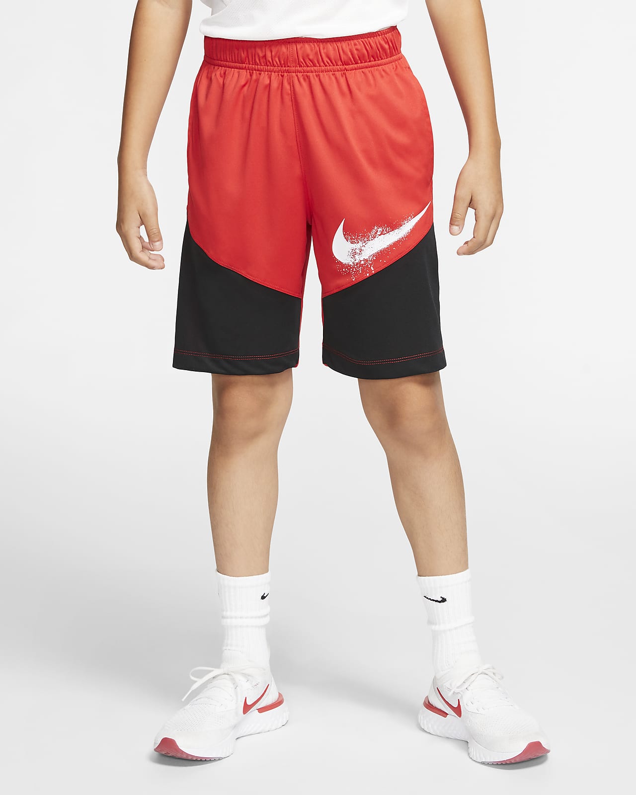 red nike shorts boys