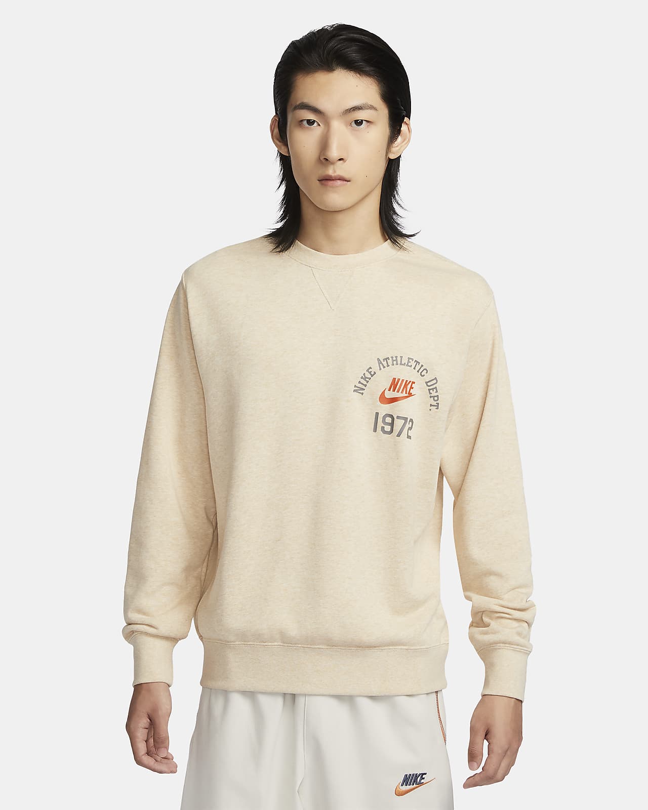 Nike Sportswear Men's French Terry Crew-Neck Sweatshirt. Nike ID