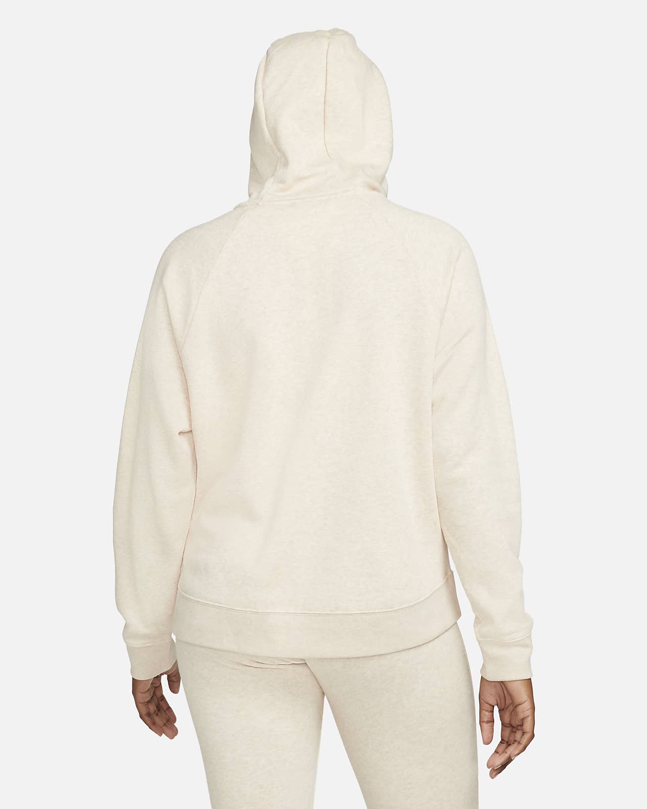 Cream Quarter Zip Hooded Sweatshirt