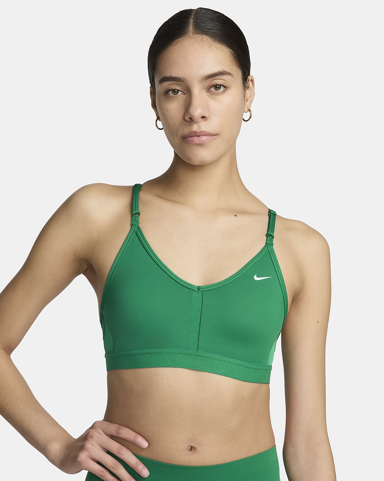 Bra deportivo de baja sujeción acolchado con cuello en V para mujer Nike Indy