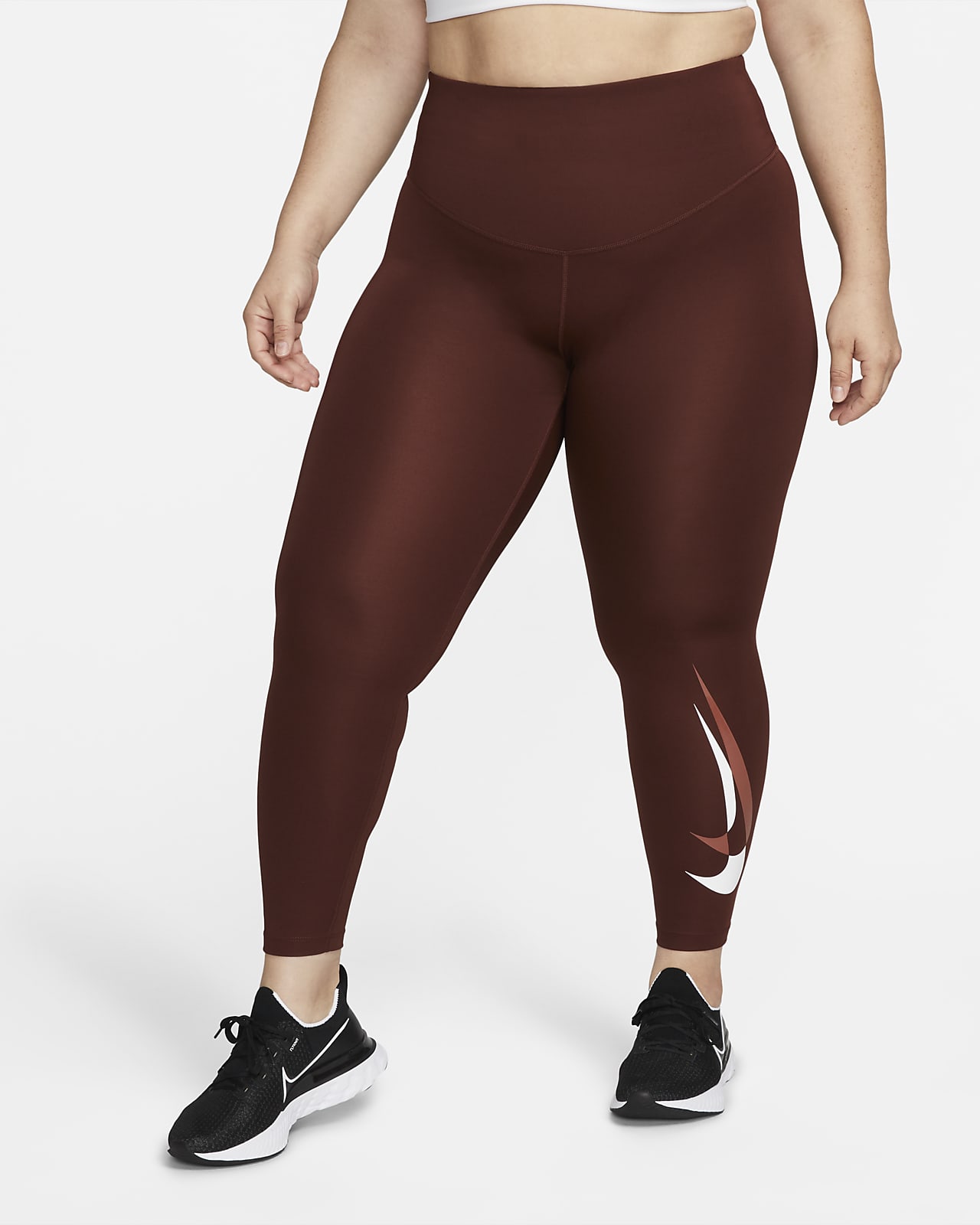 Nike Dri-FIT Swoosh Run Women's 7/8-Length Mid-Rise Running Leggings (Plus Size)
