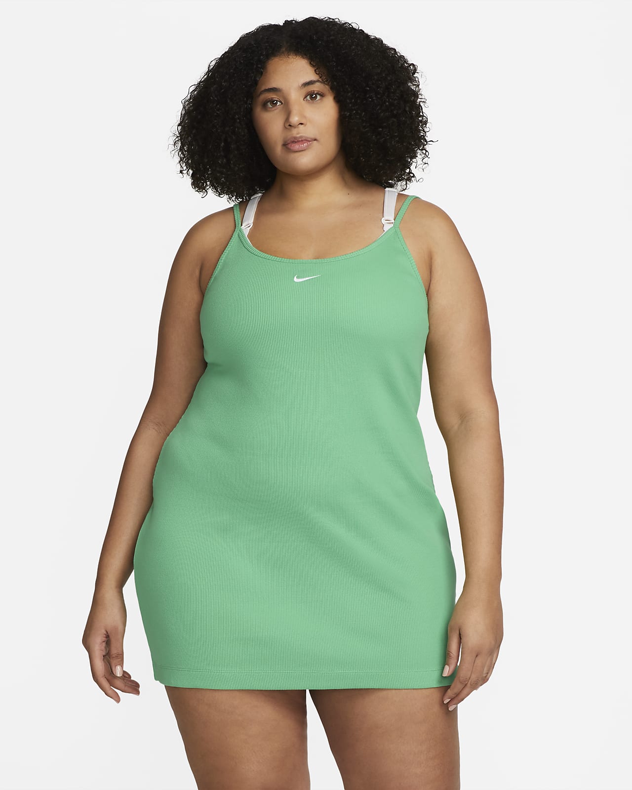 personal Compuesto Florecer Vestido de tela canalé para mujer Nike Sportswear Essential (talla grande).  Nike.com