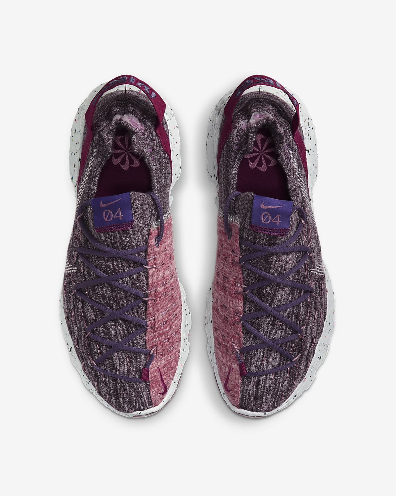 purple nike space hippie