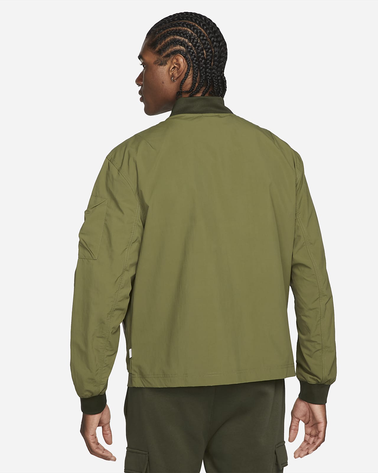 nike green bomber jacket