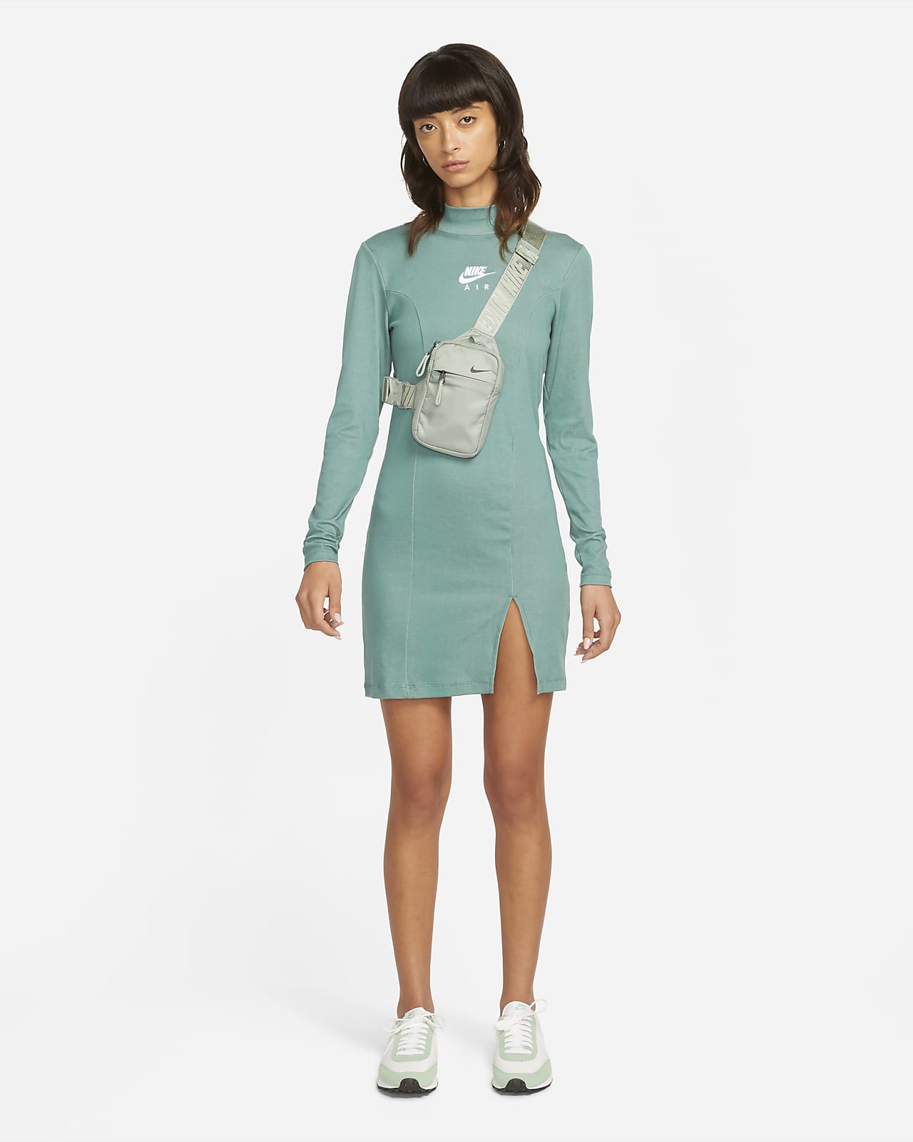 vestido nike air manga longa