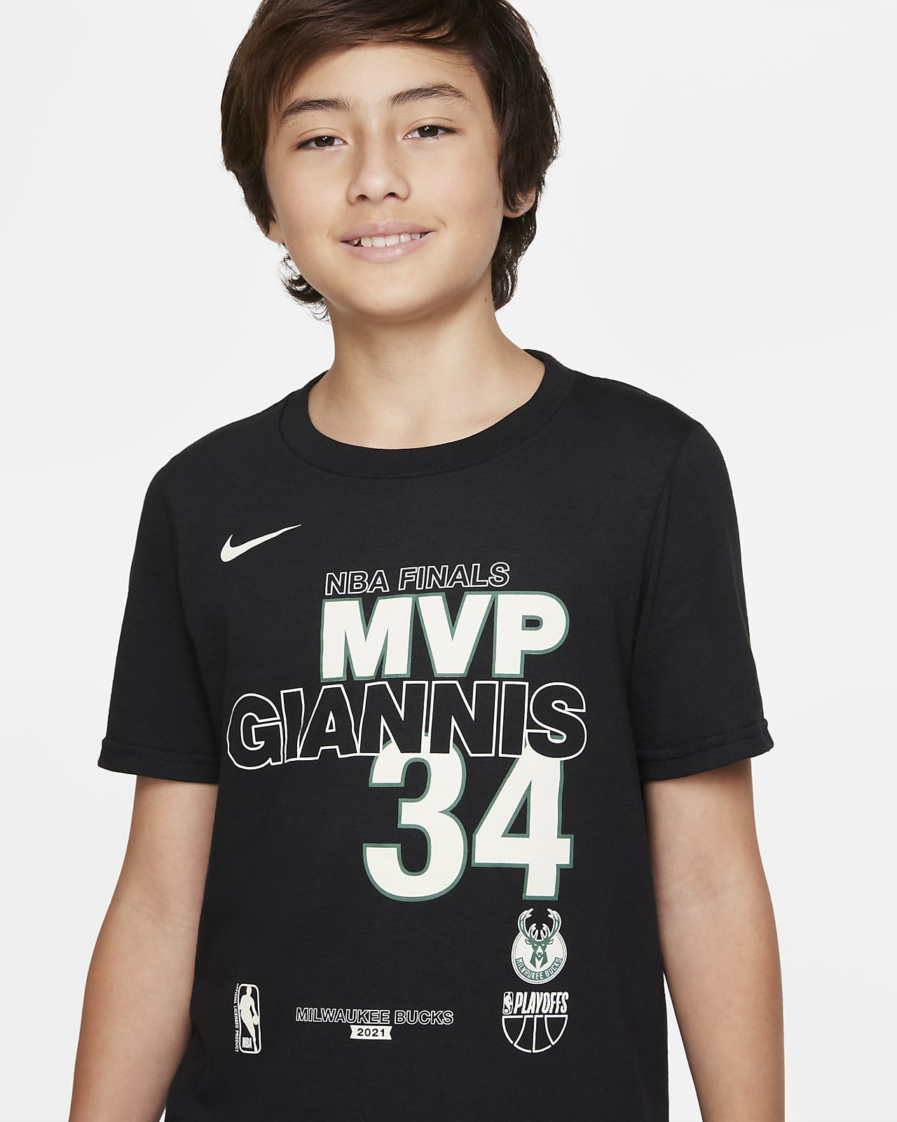 Milwaukee Bucks Older Kids' Nike NBA T-Shirt. Nike LU