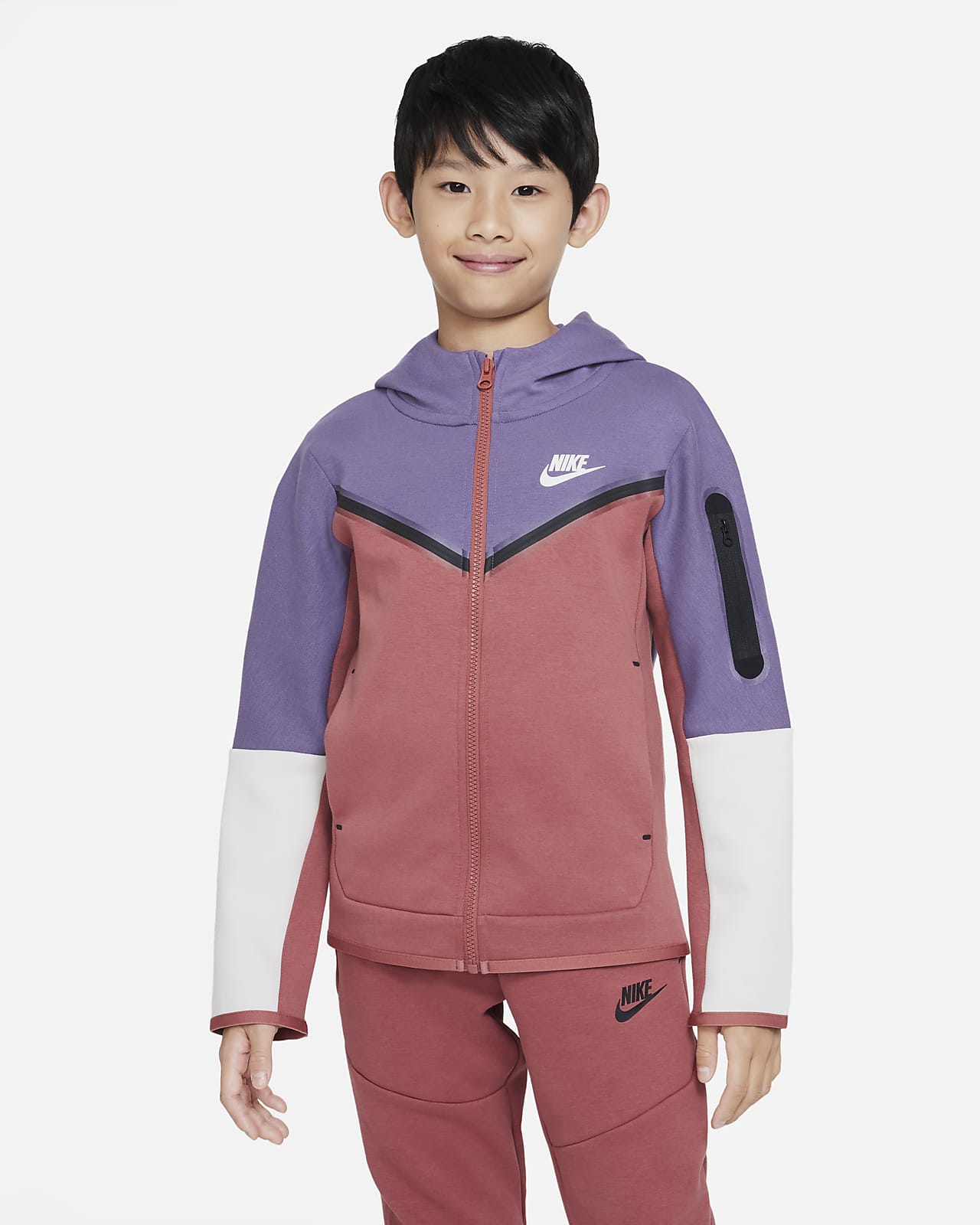 Nike Sportswear Fleece Older Kids' (Boys') Full-Zip Hoodie. AU