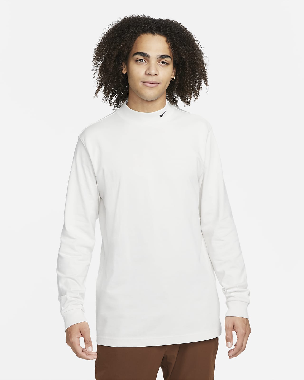 nike therma men's mock neck top