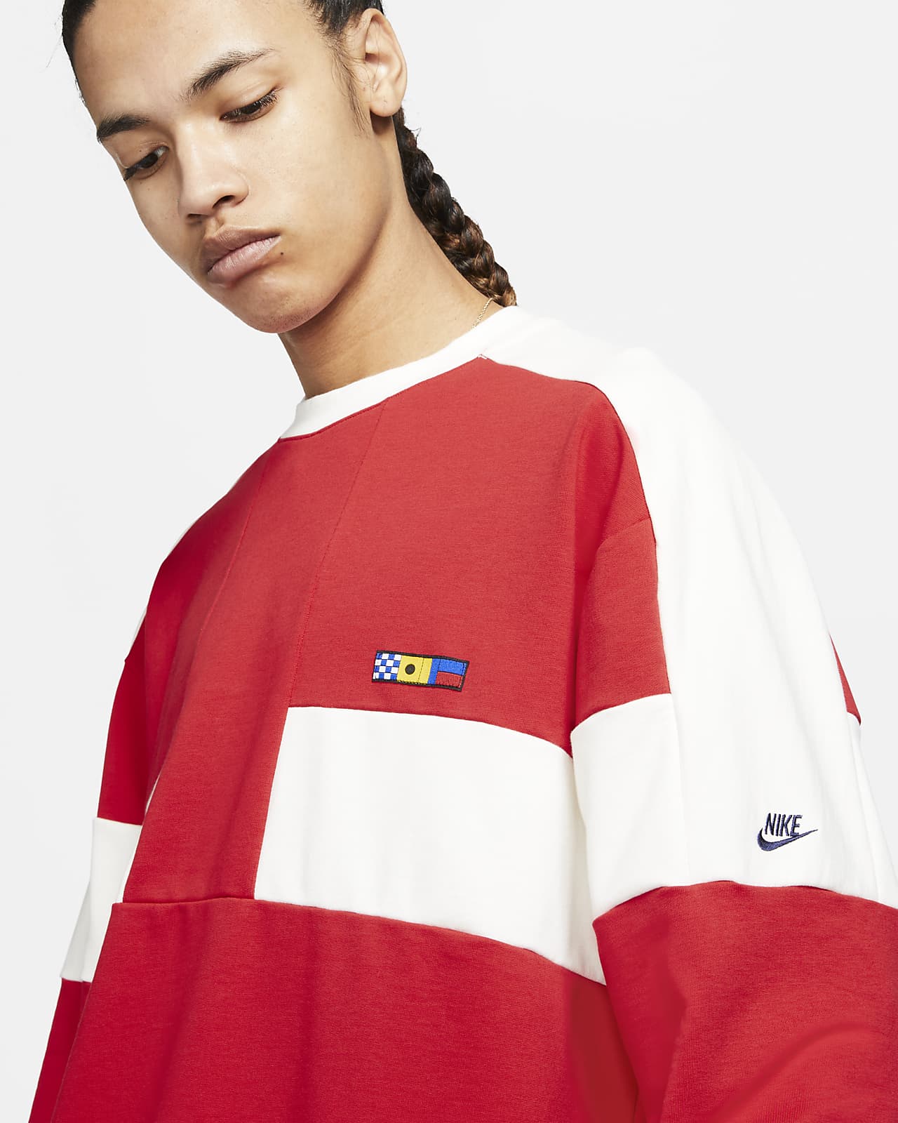 nike sportswear reissue fleece crew neck sweatshirt