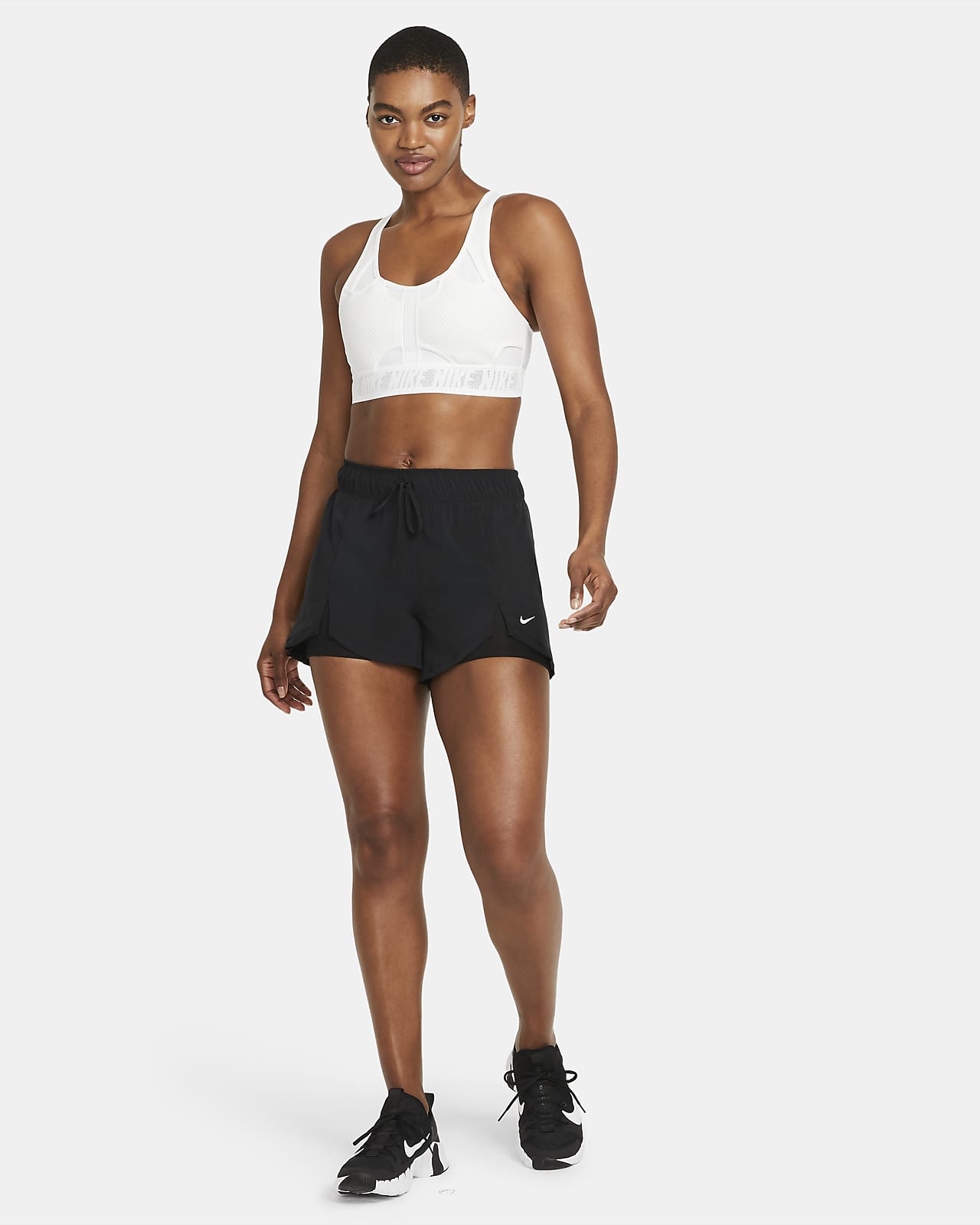 Nike Flex Essential 2-in-1 Women's Training Shorts Black/black/white ...