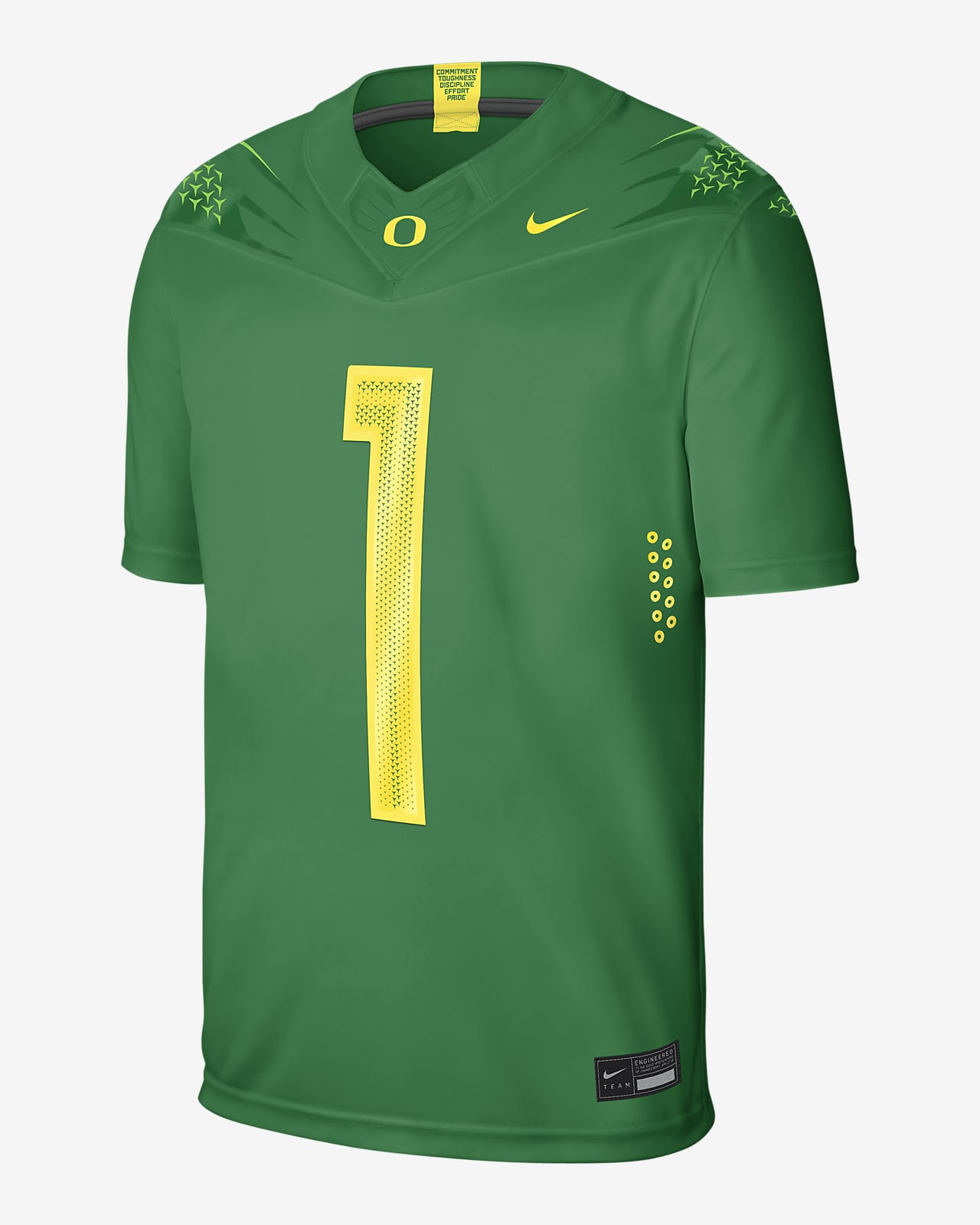 Se convierte en garra clima Nike College (Oregon) Home Men's Game Football Jersey. Nike.com