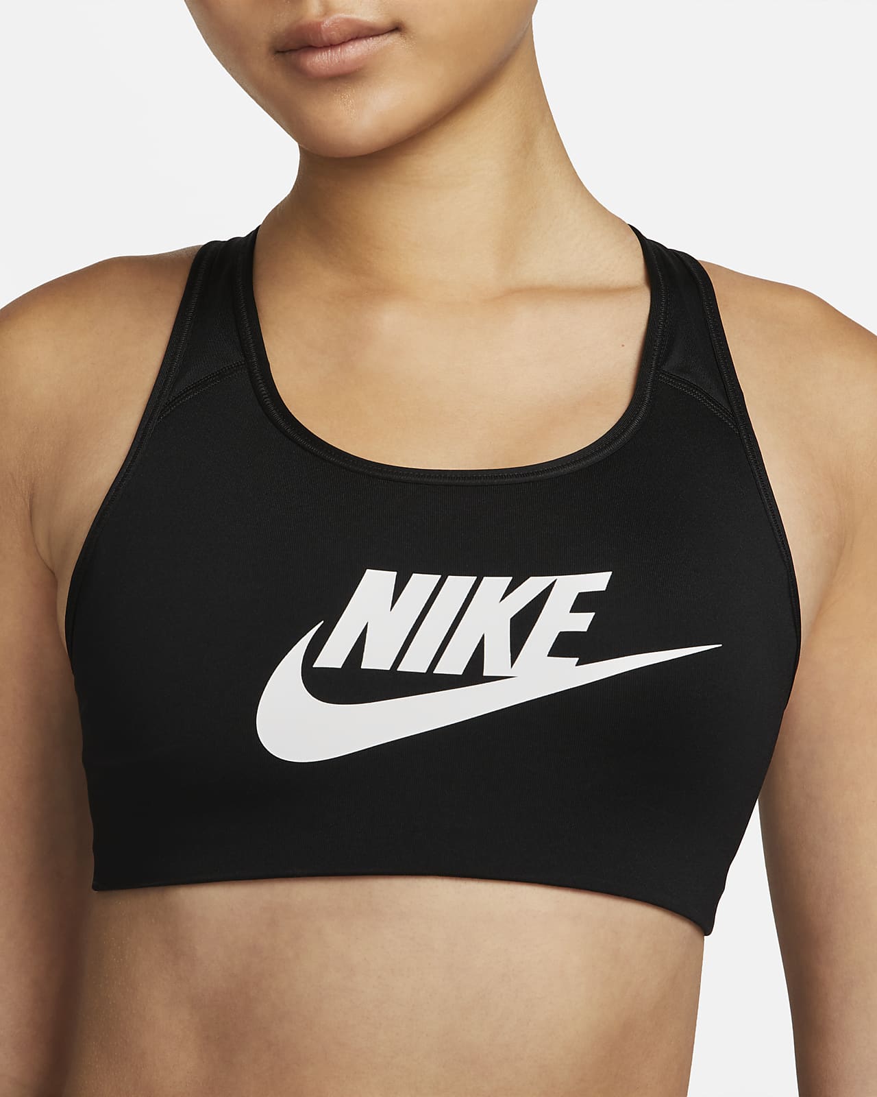 Nike SWOOSH Futura Women's Sports Bra (Black)