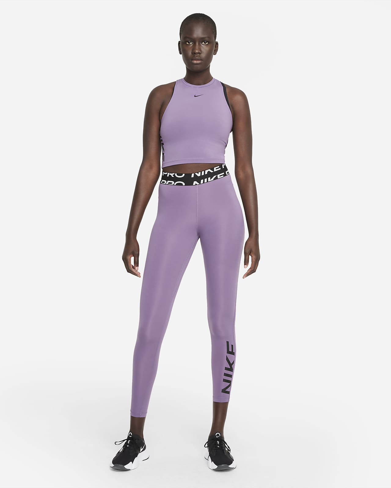 nike pro women's mid rise training crops