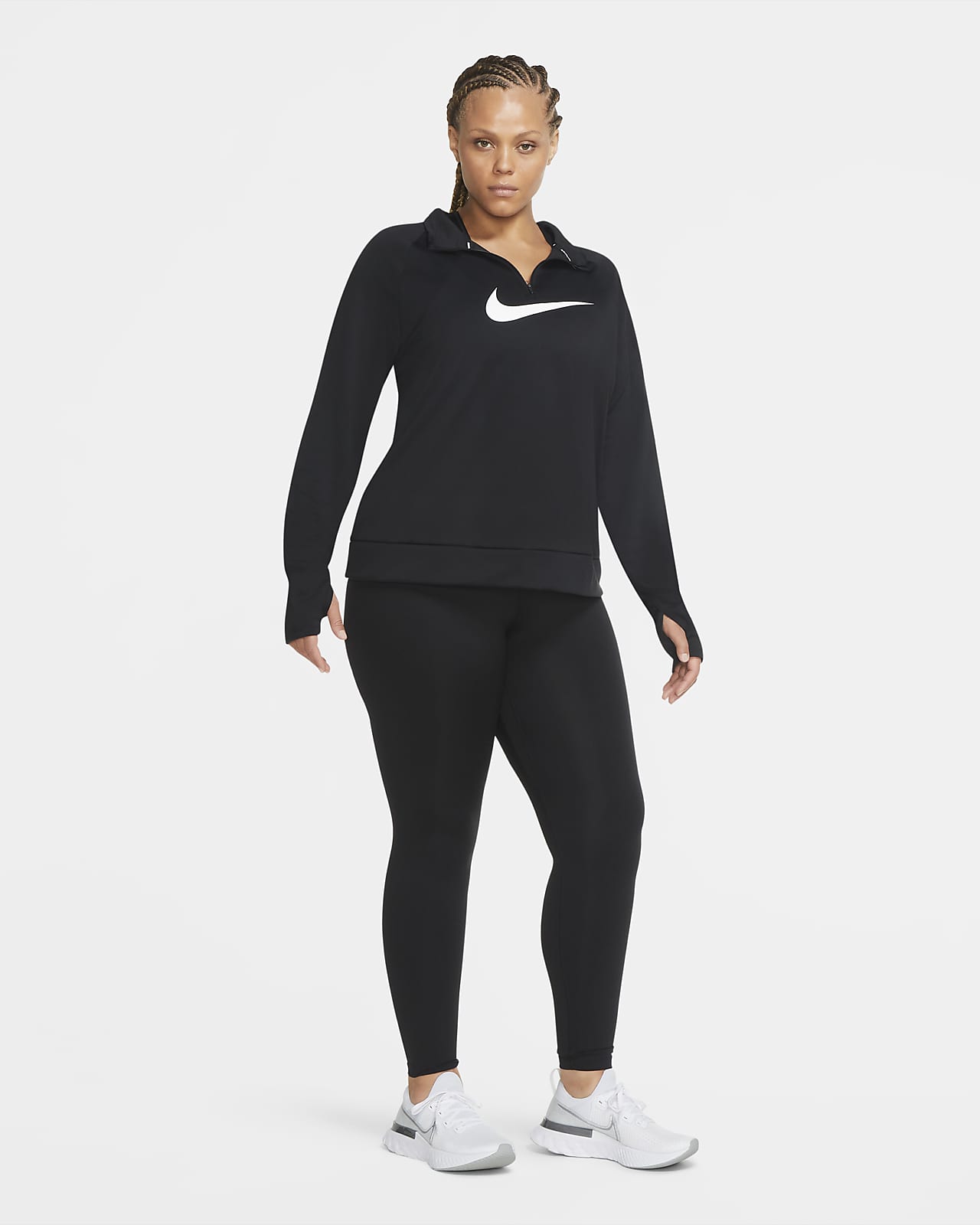 nike running swoosh zip top