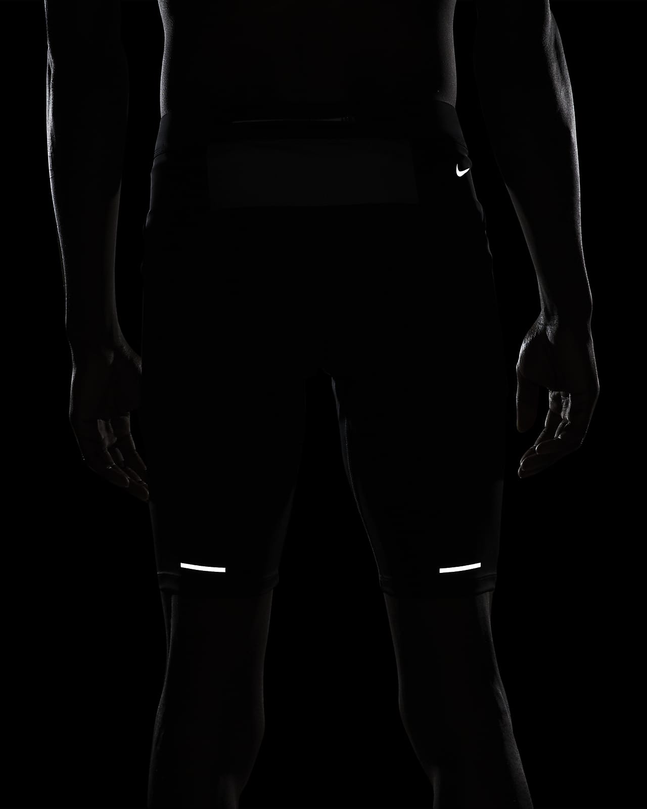 Nike Men's Filament Running Tights 519985 Black/White, Small