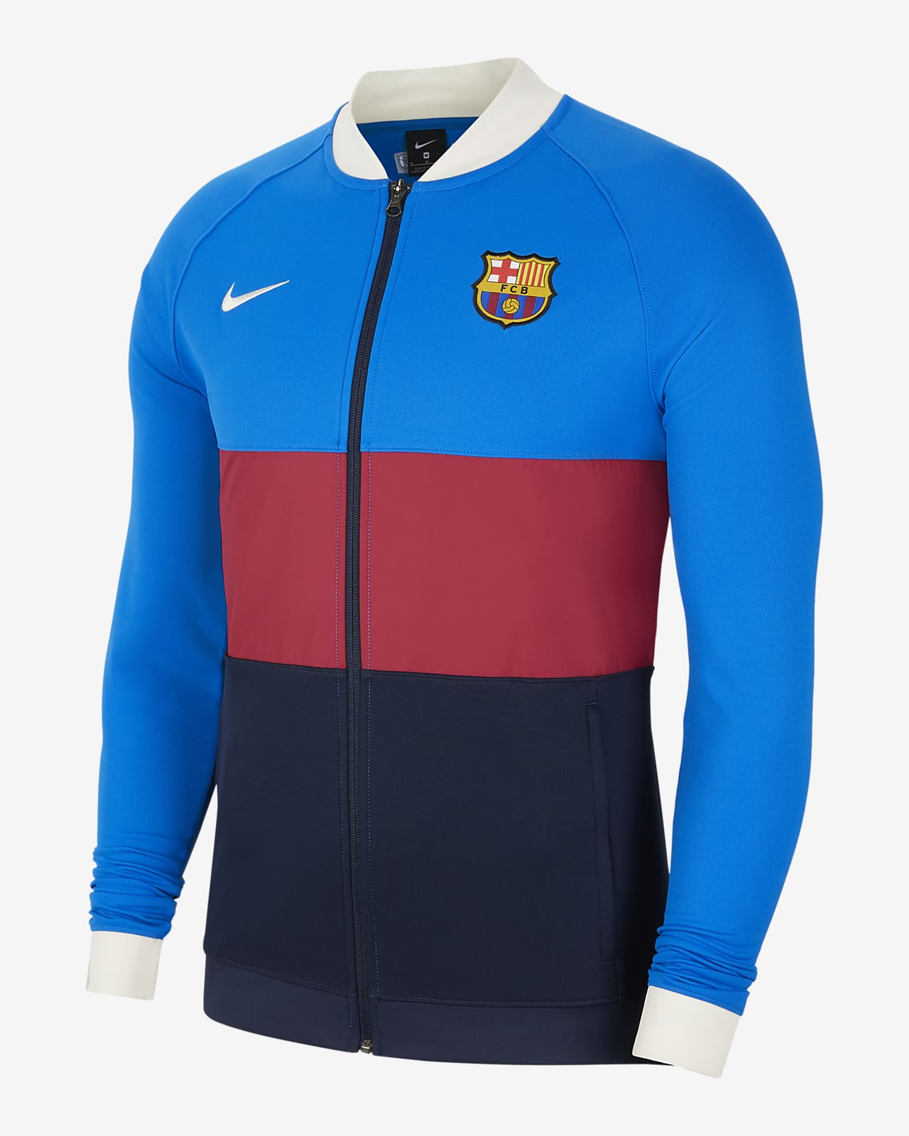FC Barcelona Fußball-Track-Jacket mit durchgehendem Reißverschluss für Herren
