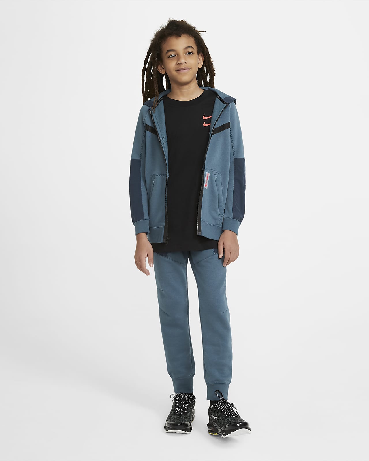 Nike Sportswear Air Max Fleece Hoodie mit durchgehendem Reißverschluss für ältere Kinder (Jungen) Nike Sportswear Air Max Fleece Hoodie mit durchgehendem Reißverschluss für ältere Kinder (Jungen)