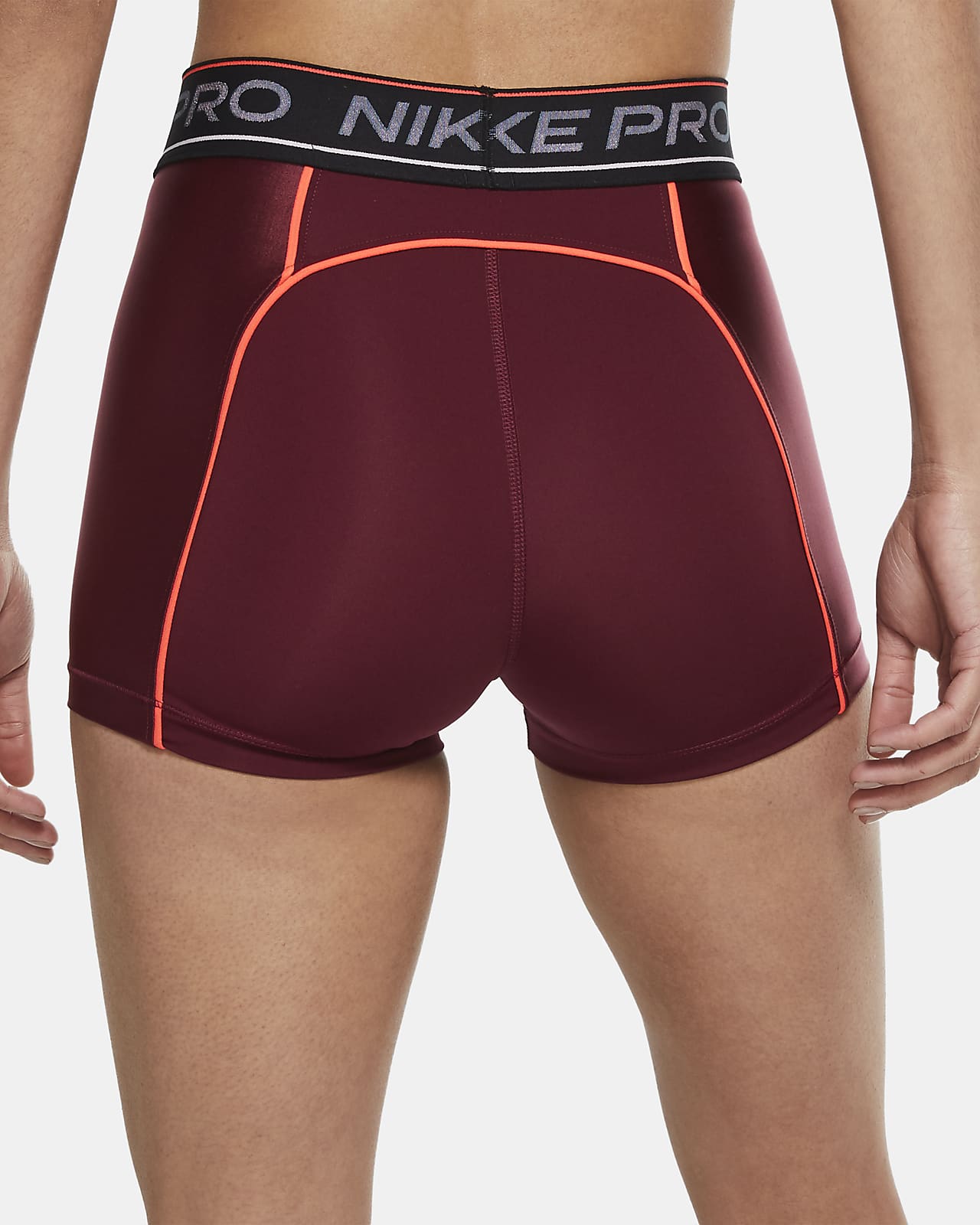 red nike pro shorts