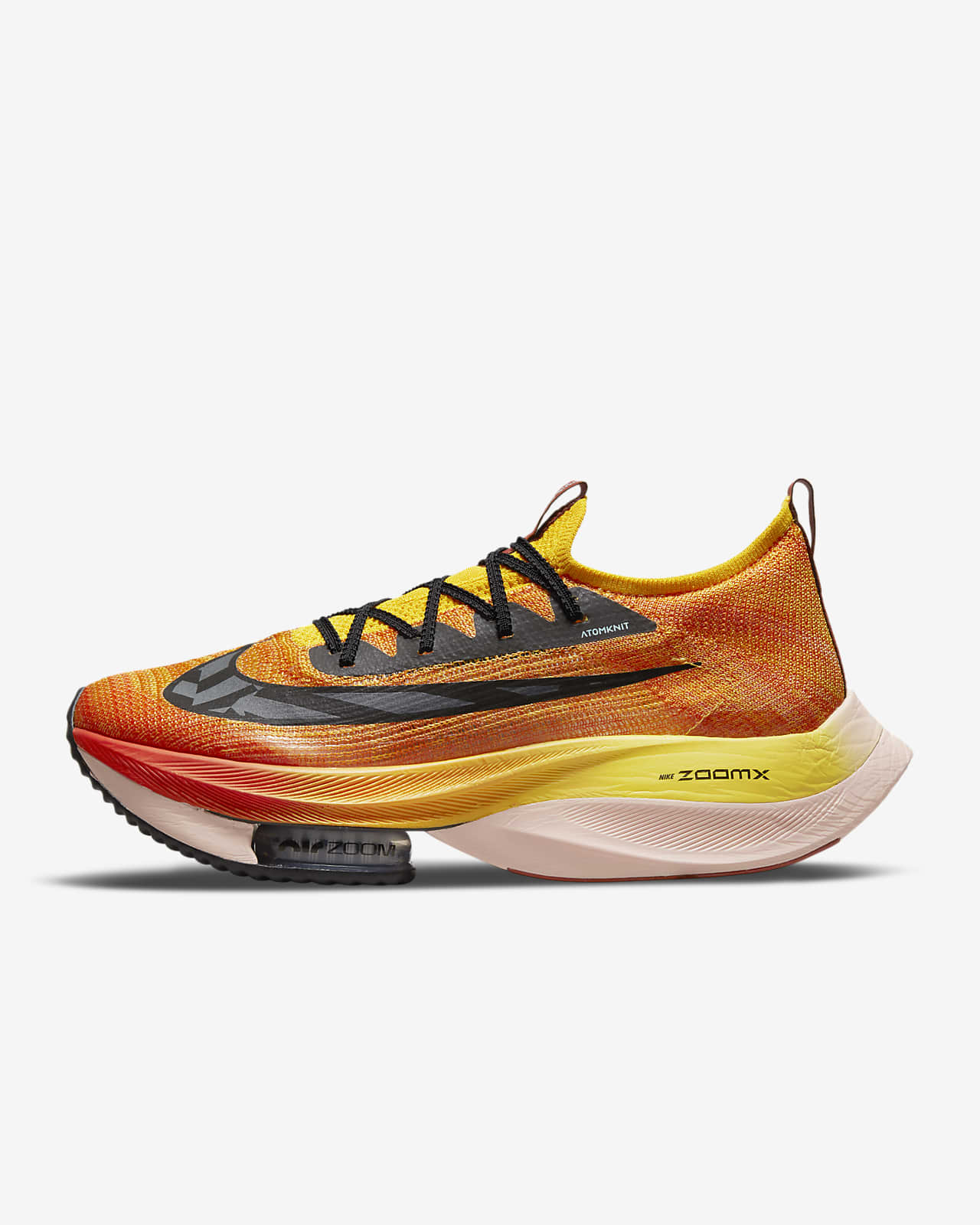 اطار ذهبي تصميم Nike Air Zoom Alphafly NEXT% Flyknit Ekiden Road Racing Shoes اطار ذهبي تصميم