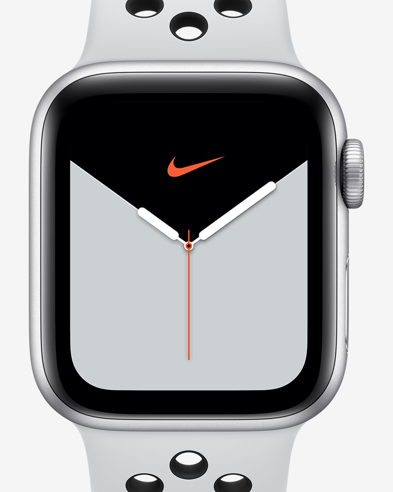 Zegarek sportowy Apple Watch Nike Series 5 (GPS) z paskiem sportowym Nike Open Box i kopertą 44 mm z aluminium w kolorze srebrnym