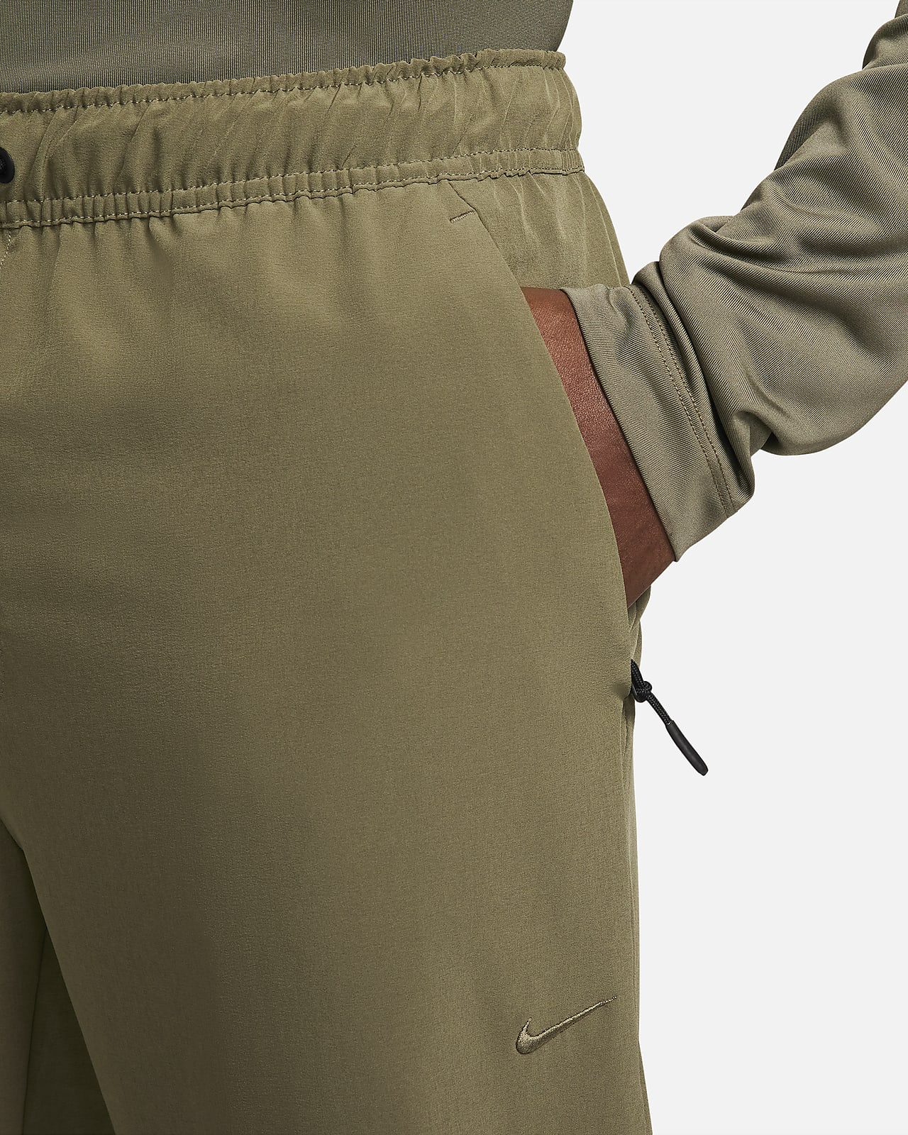 Under Armour khaki jogger pants womens size medium tapered pockets elastic  waist