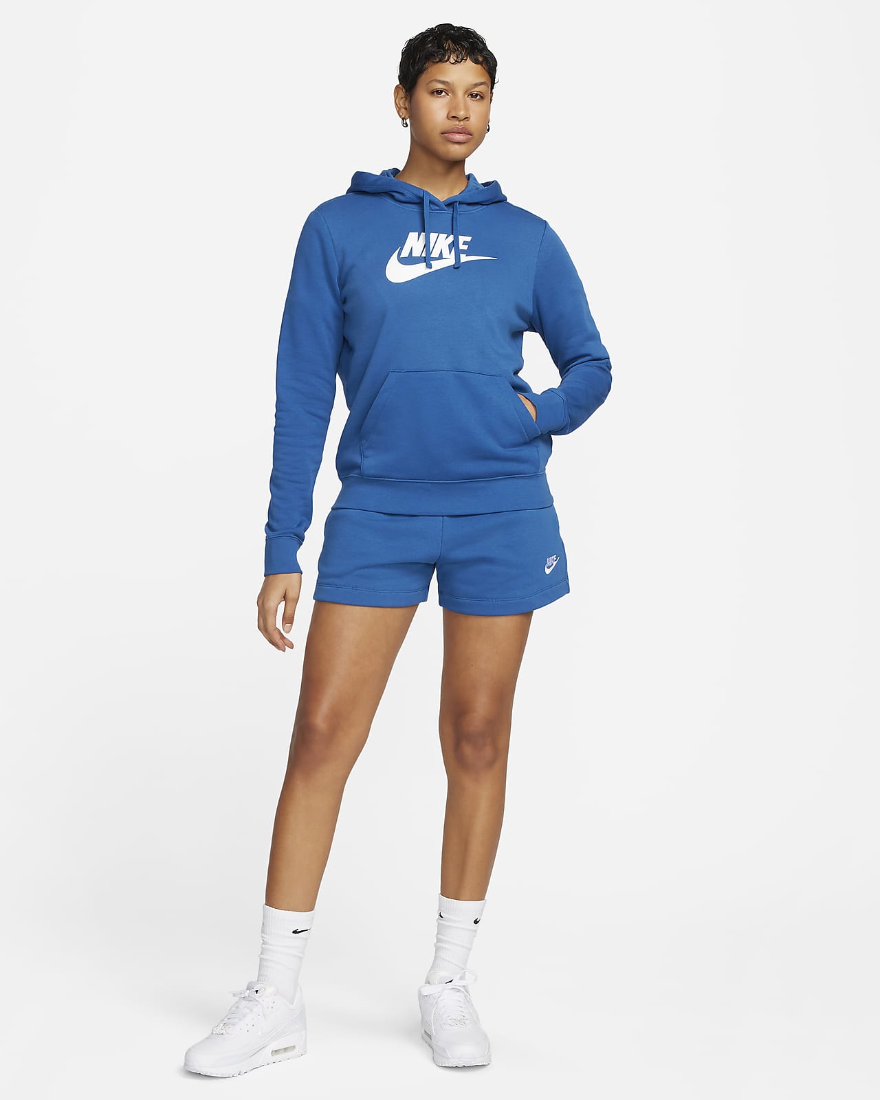 Hoodie. Pullover Nike Club Sportswear Logo Women\'s Fleece