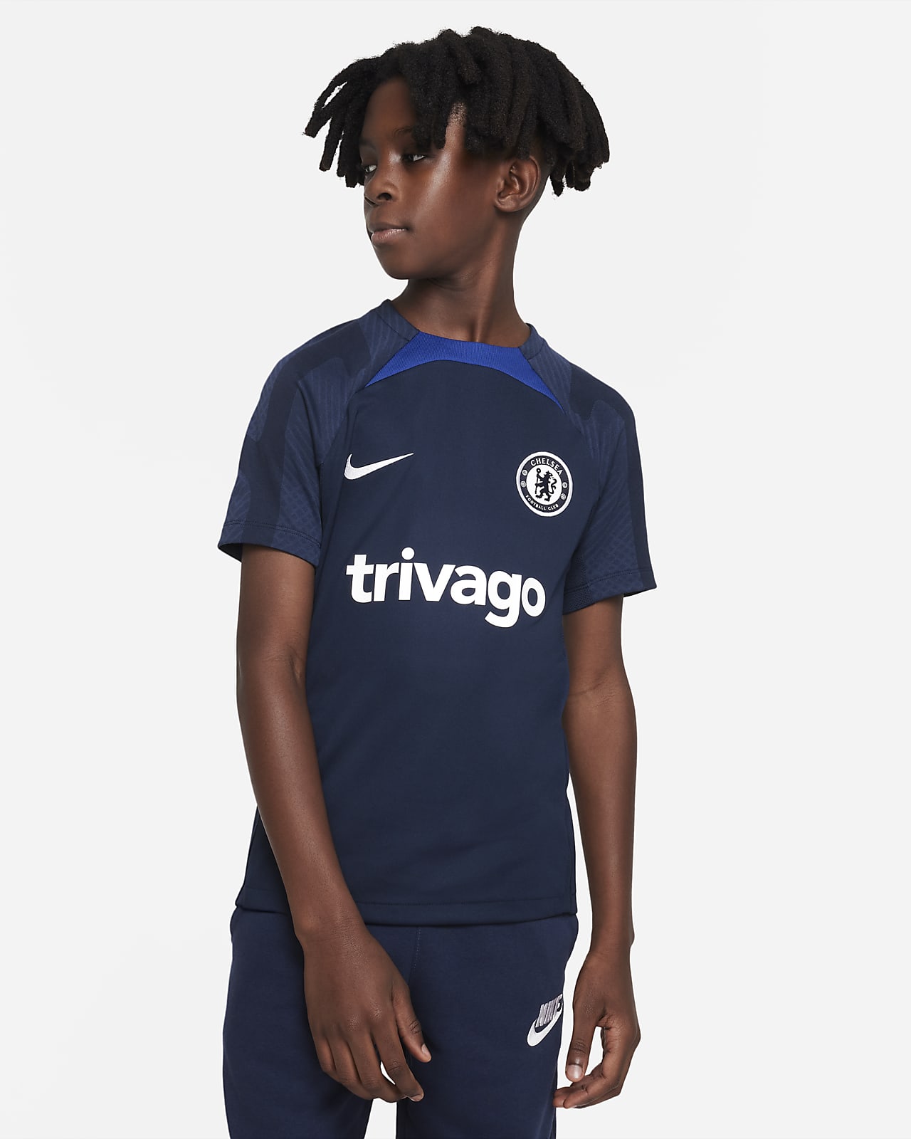 Chelsea Strike Camiseta de fútbol de manga corta Nike Dri-FIT - Niño/a. Nike ES
