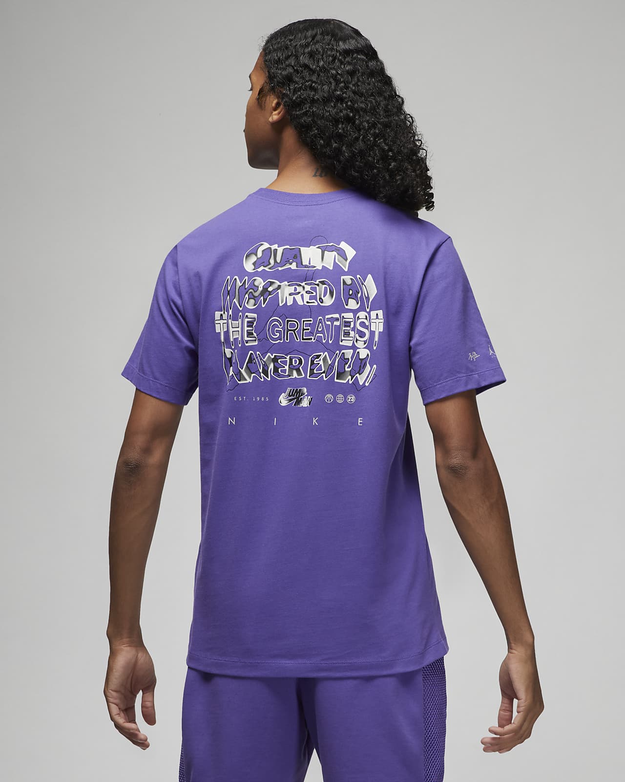 purple jumpman shirt