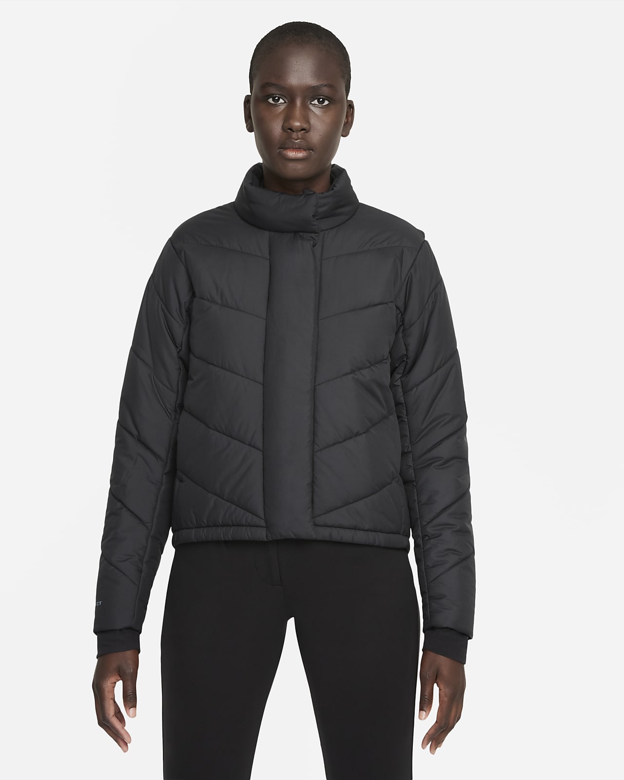 nike therma jacket grey