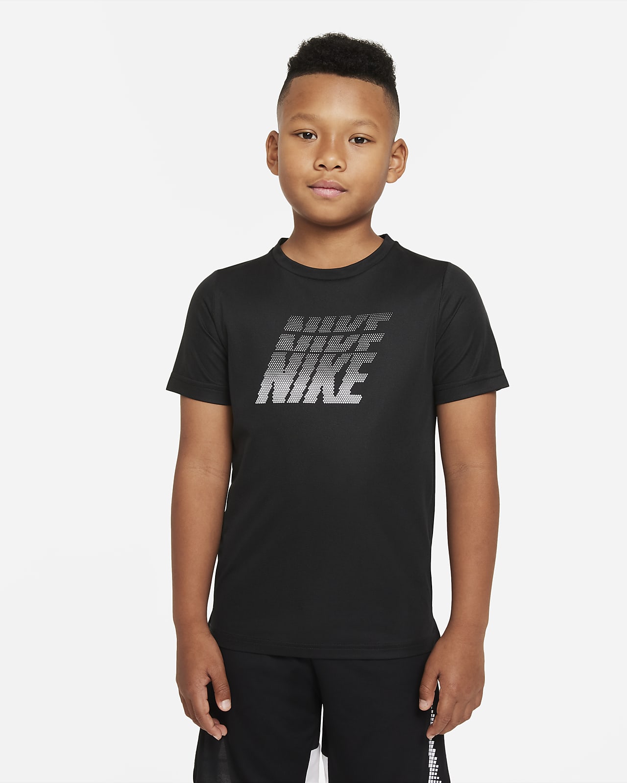 Koszulka treningowa z nadrukiem dla dużych dzieci (chłopców) Nike Dri-FIT