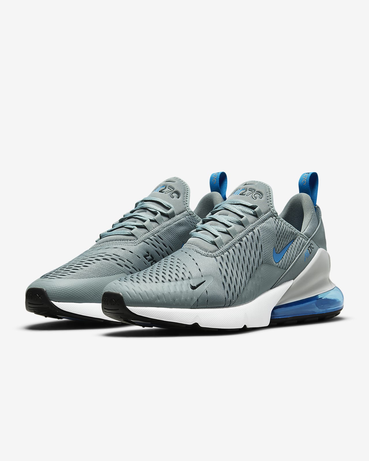 New Meaning Foreigner Humane Always Take Out Chilly Nike Air Max 270 White Grey Dark Blue Downtocomfort Com