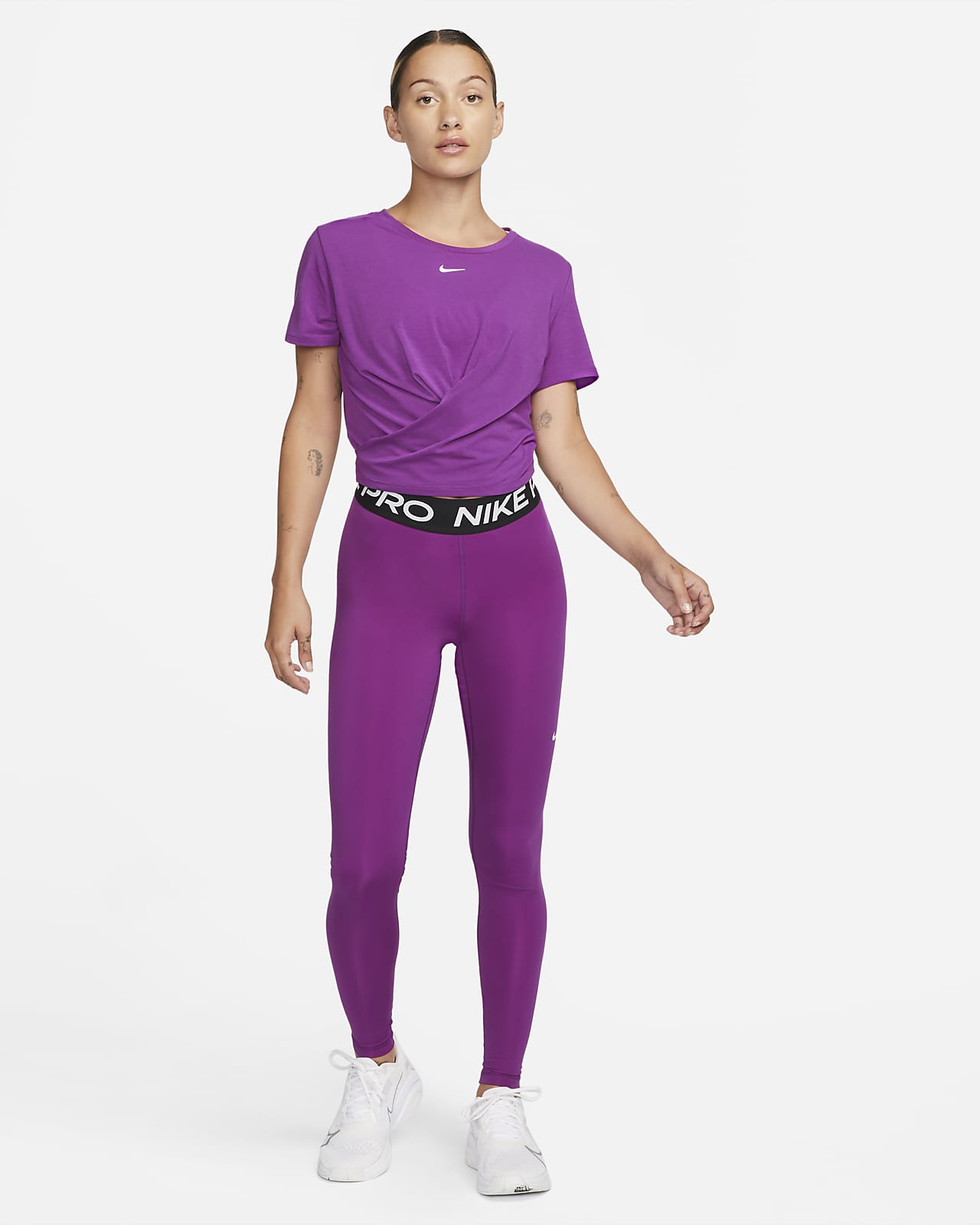 Leggings de cintura normal com painéis de malha Nike Pro para mulher