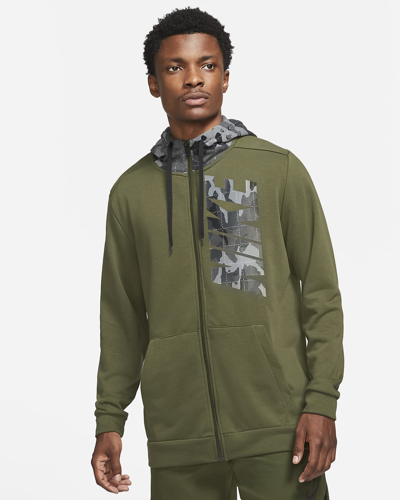Full-Zip Camo Training Hoodie. Nike LU