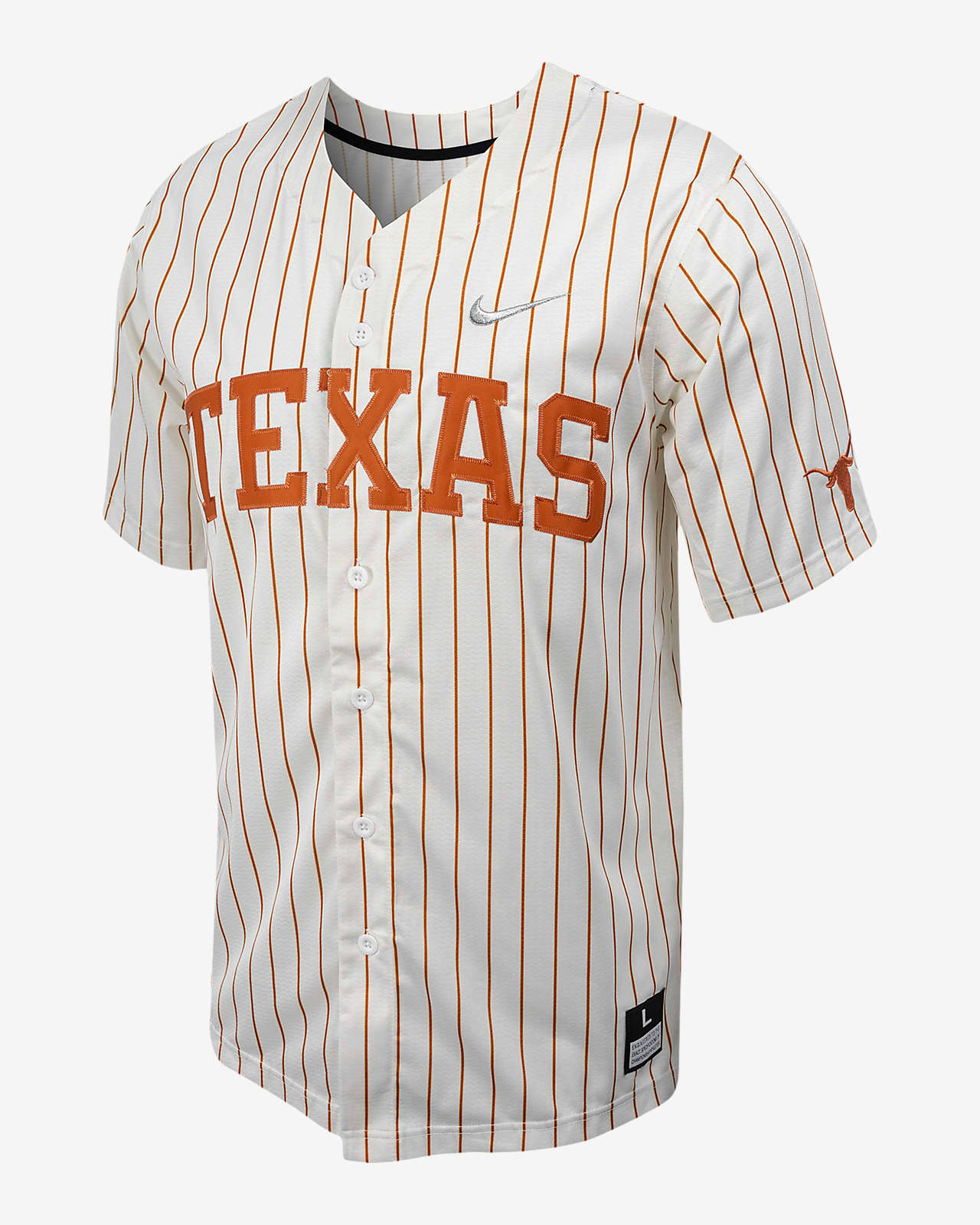 Texas Men's College Full-Button Baseball Jersey. Nike.com