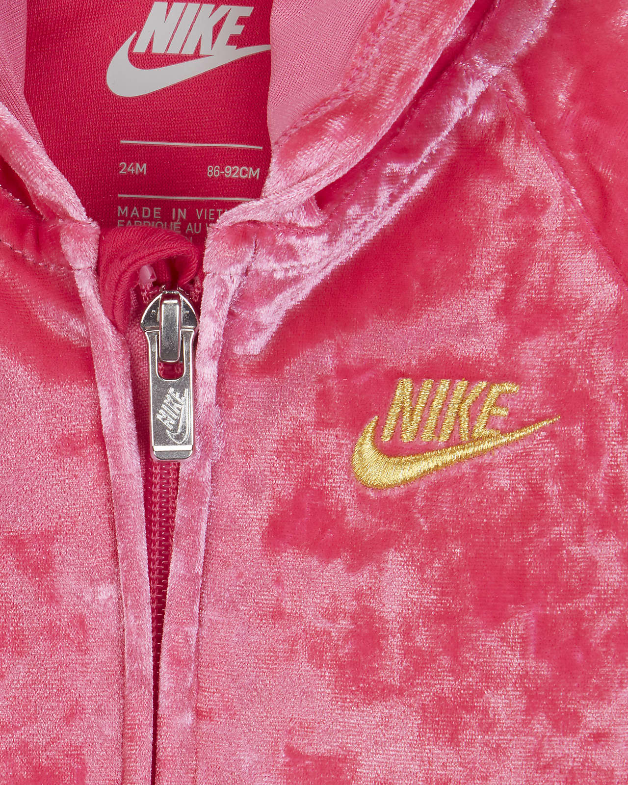nike baby velour tracksuit