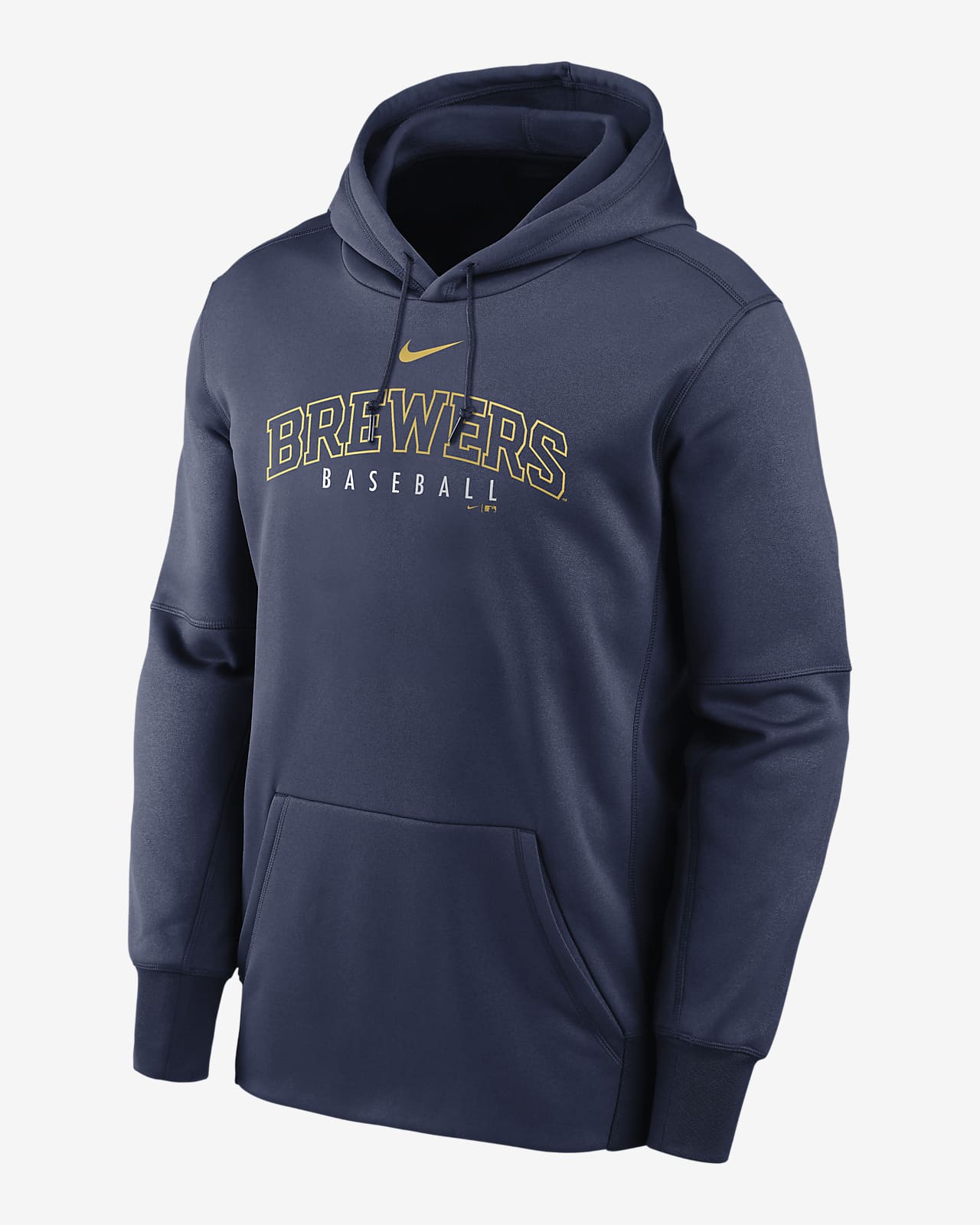 Nike Therma Outline Wordmark (MLB Milwaukee Brewers) Men’s Pullover ...