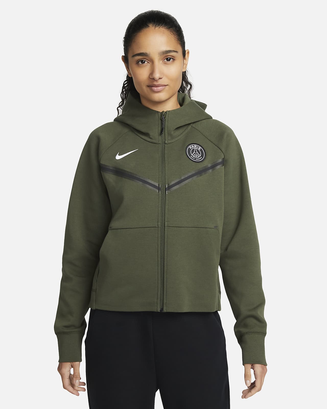 Paris Saint-Germain Tech Fleece Windrunner Women's Full-Zip Hoodie. Nike GB
