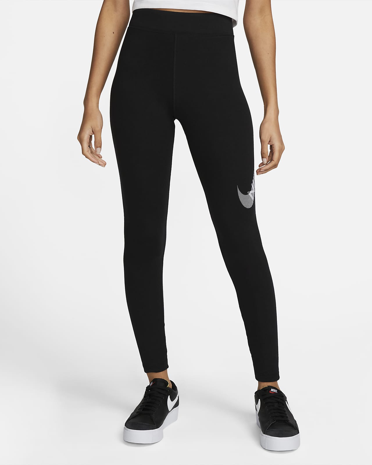 Nike Sportswear Swoosh leggings med høyt liv til dame