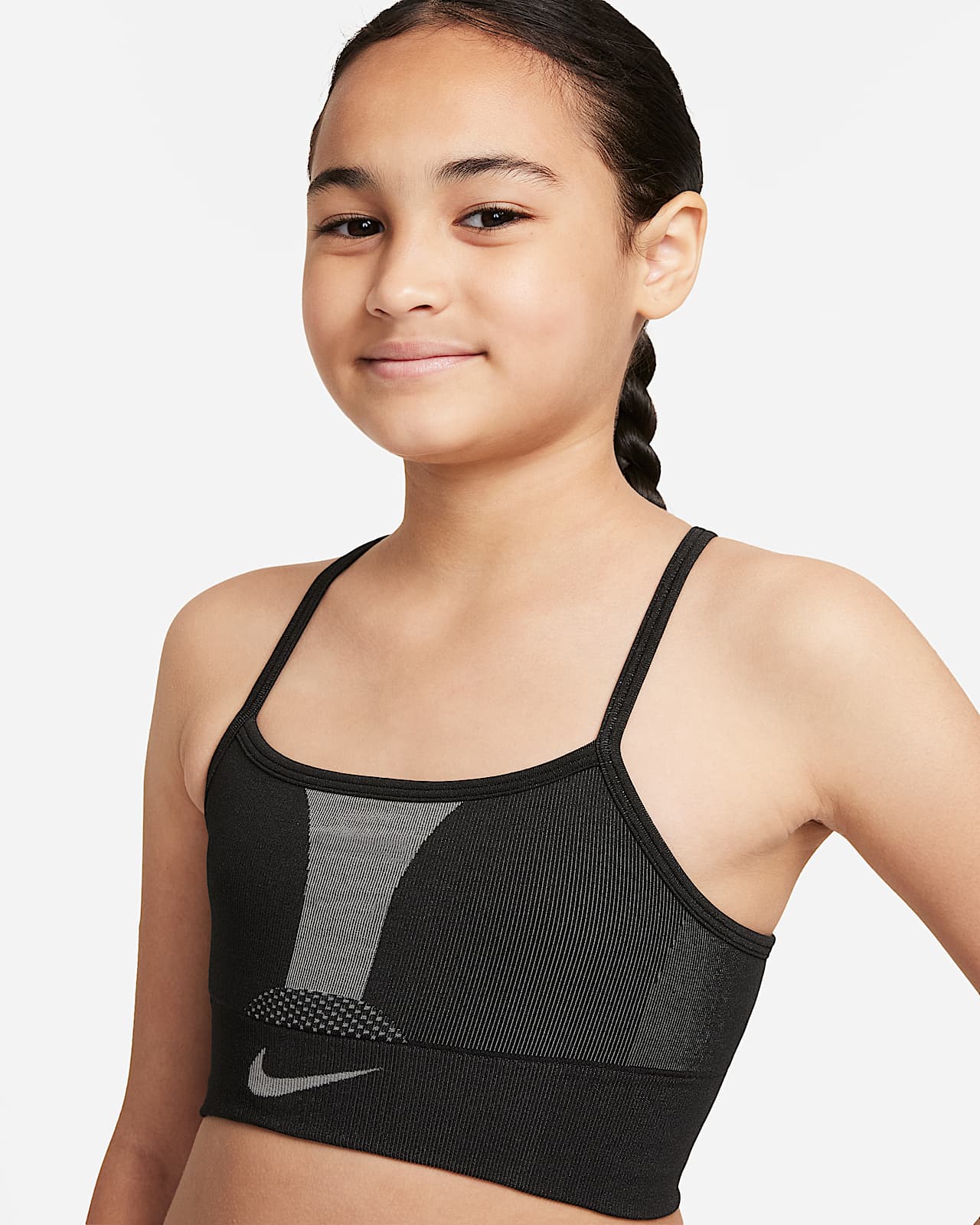 Nike Dri-FIT Indy Sport-bh voor meisjes. Nike BE