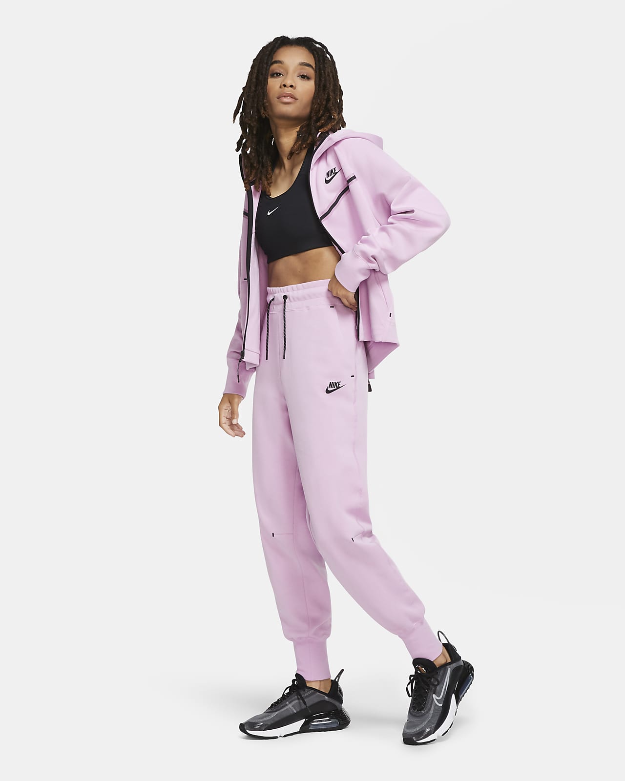 survetement nike femme rose pale