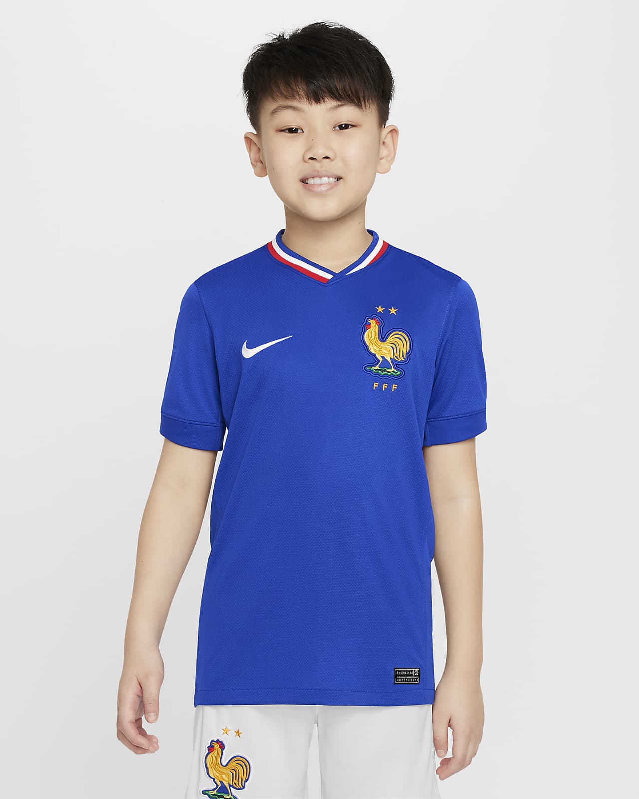 FFF (Men's Team) 2024/25 Stadium Home Older Kids' Nike Dri-FIT Football Replica Shirt