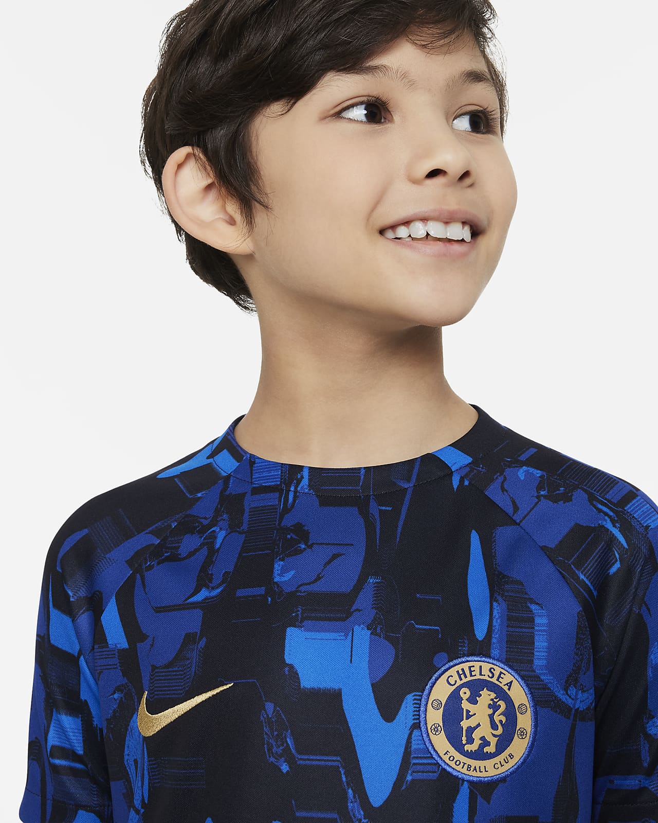 Chelsea F.C. Academy Pro Older Kids' Nike Dri-FIT Pre-Match Football Top