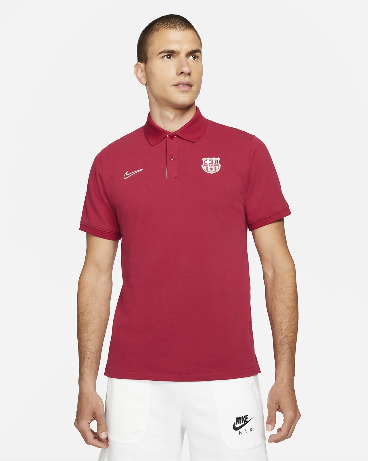 The Nike Polo FC Barcelona Polo met aansluitende pasvorm voor heren. Nike BE