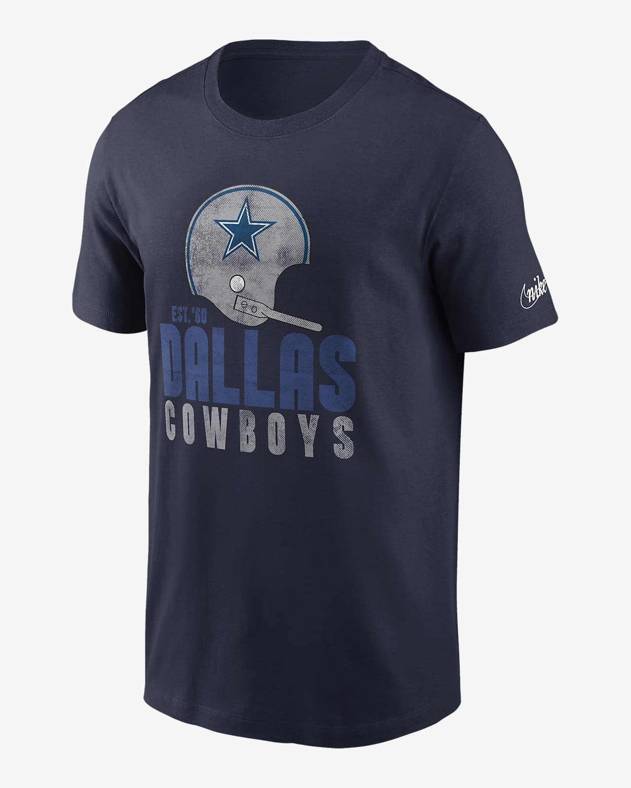 Dallas Cowboys Helmet Short Sleeve T-Shirt, Mens, S, Navy