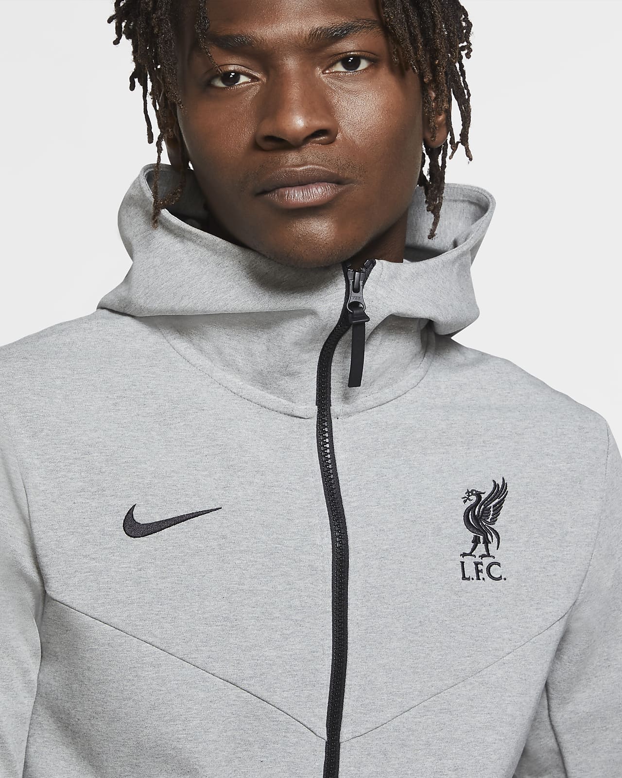 Liverpool FC Tech Pack hettejakke med hel glidelås til herre Liverpool FC Tech Pack hettejakke med hel glidelås til herre