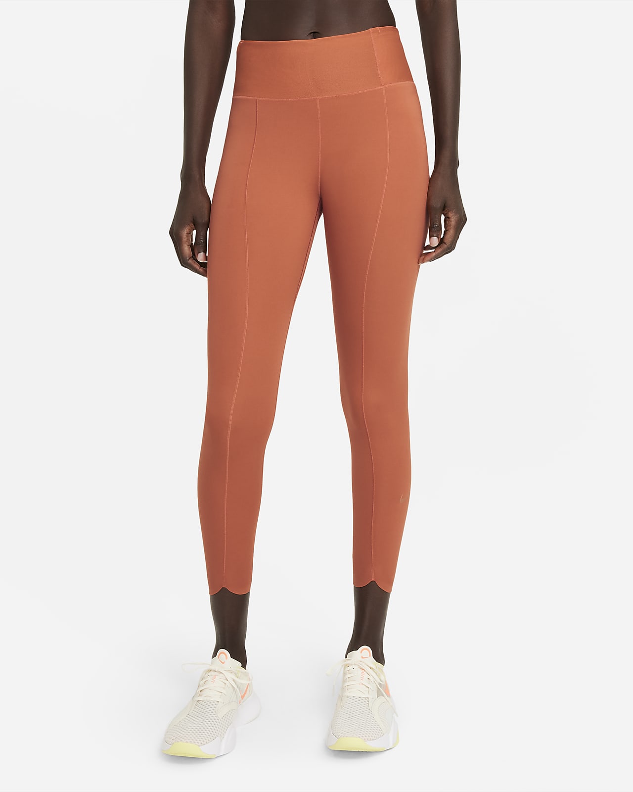 orange leggings women's