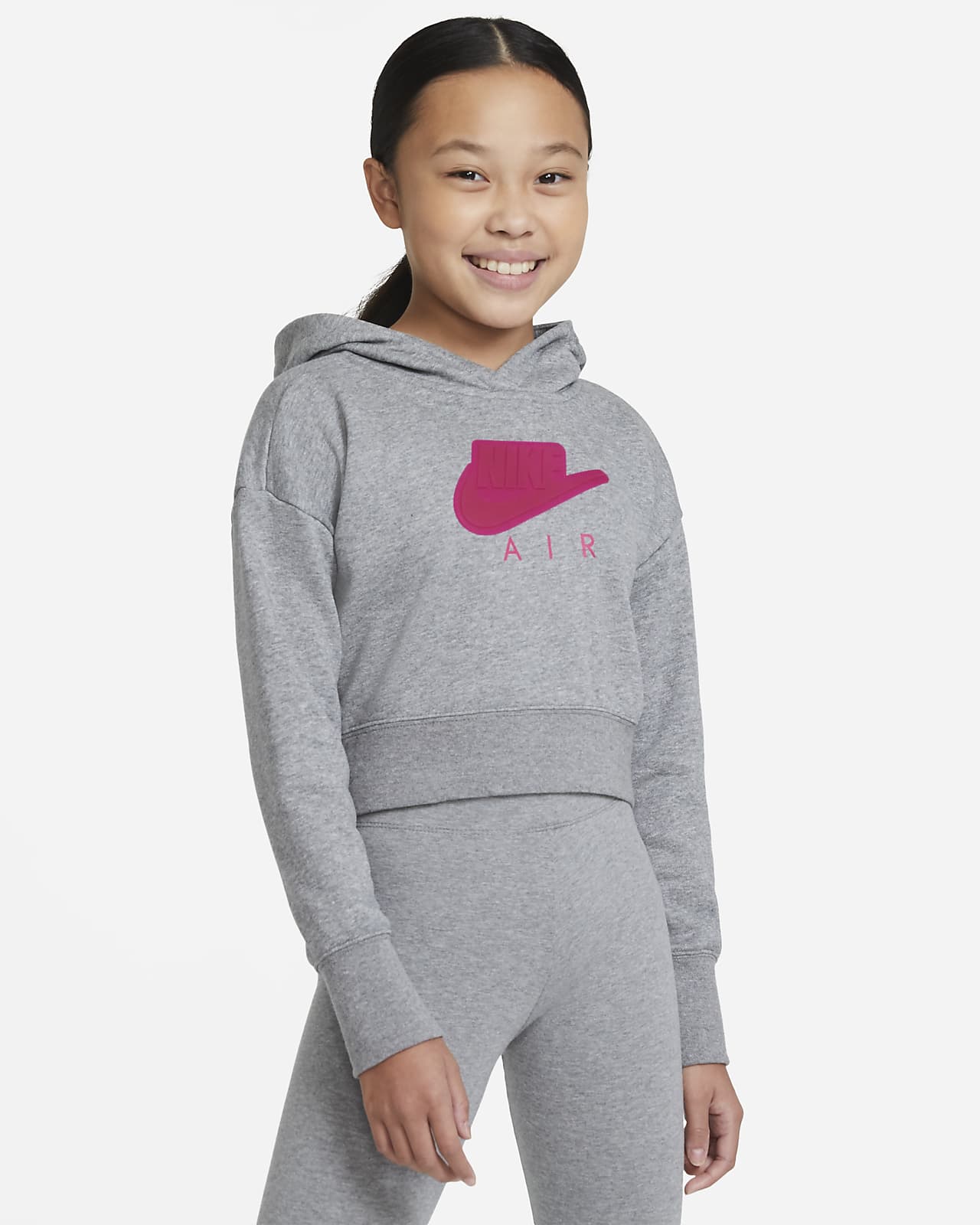 nike girls cropped hoodie