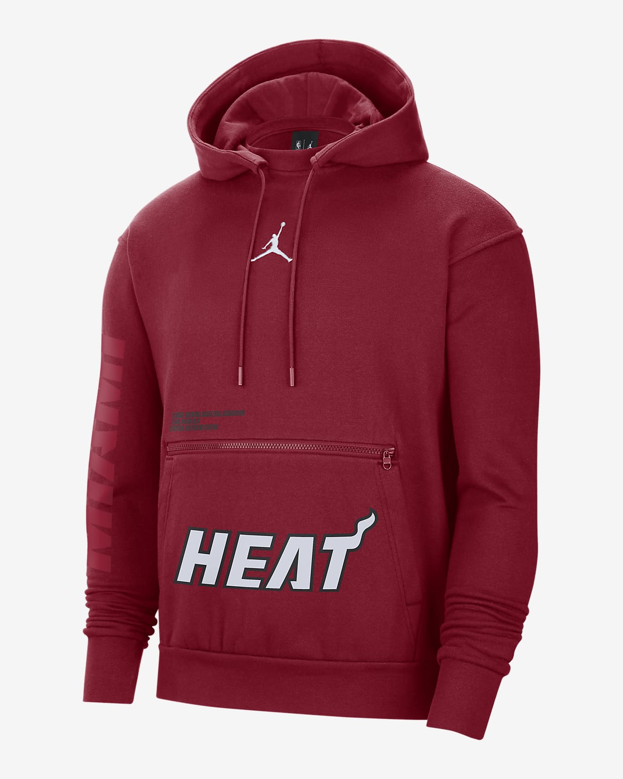 con cierre de tejido Fleece Jordan NBA para hombre Miami Heat Courtside Edition. Nike.com