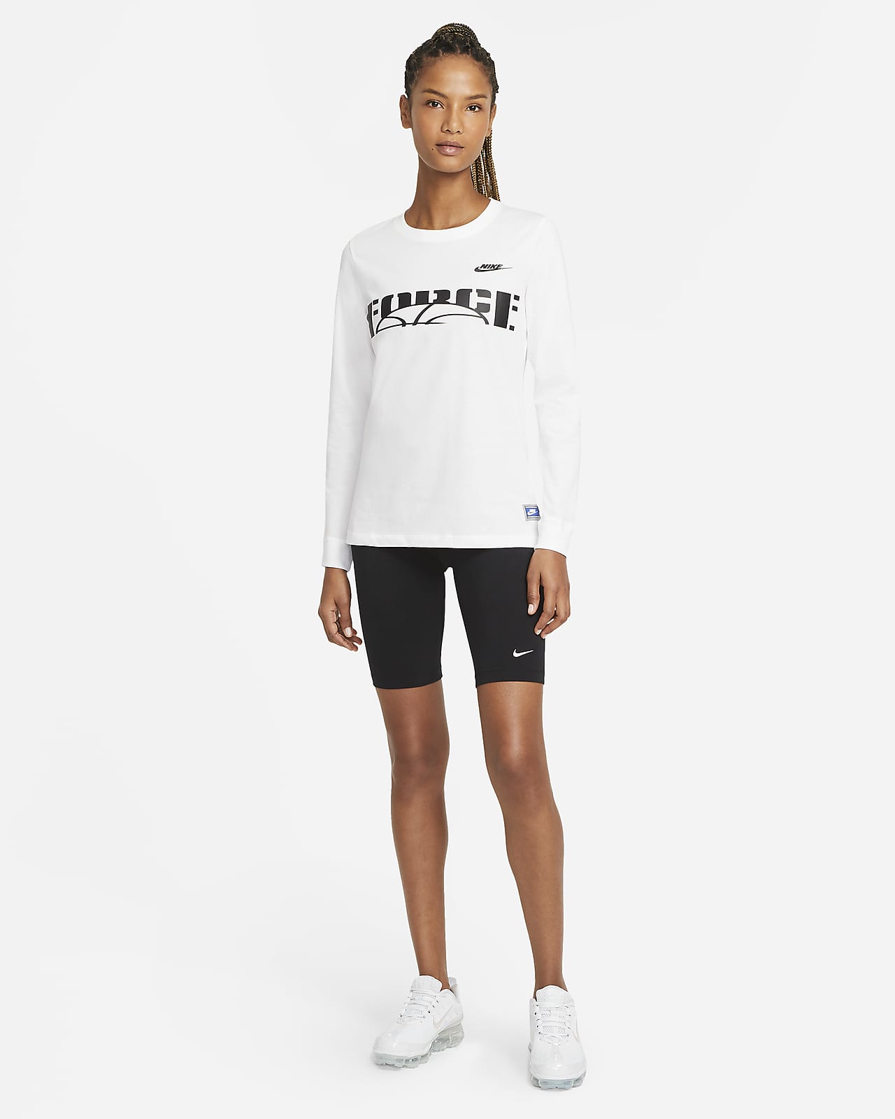 Nike Women's One Logo Mid-Rise Dri-Fit 7 Bike Shorts (as1, Alpha, x_s,  Regular, Regular, Iron Grey/Heather/White, X-Small) at  Women's  Clothing store