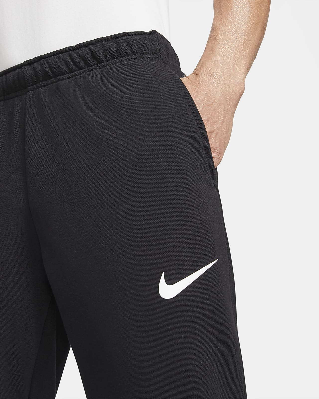 Nike Training Dry tapered fleece sweatpants in black